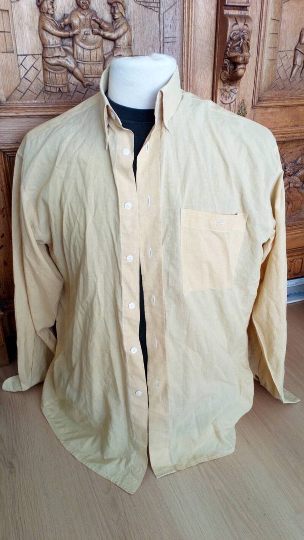 Overhemd geel met structuuur maat XL