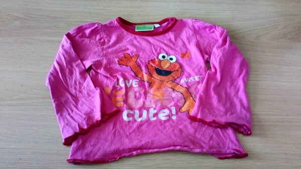 Shirt Sesamstraat roze Elmo maat 92 / 98