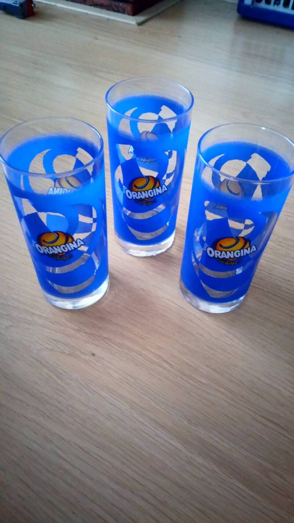 Glas limonade Orangina 3 stuks vintage