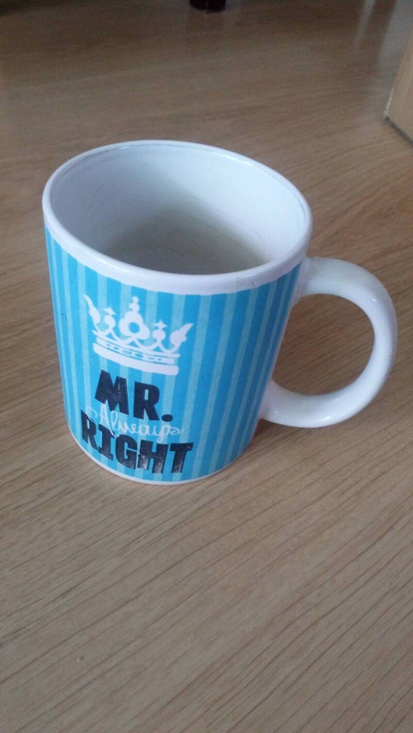 Mok Mr Always Right blauw