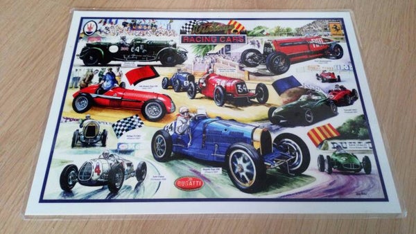 Tischset Rennwagen Bugatti