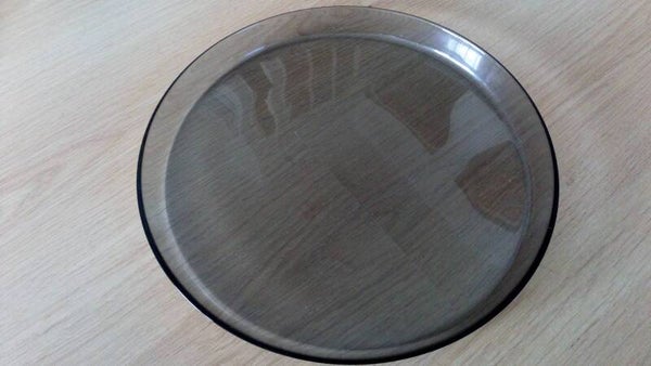 Schaal gerookt glas met rand