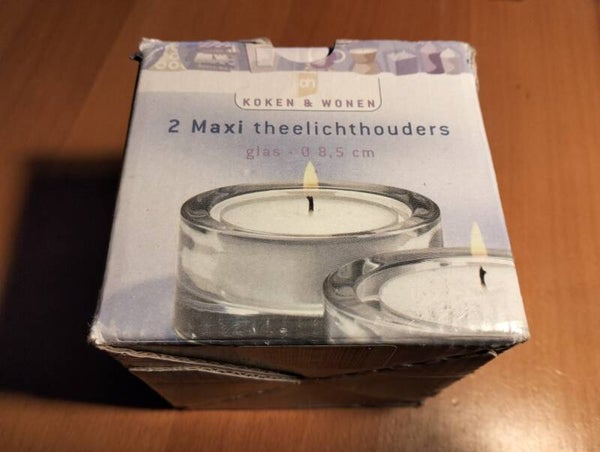 AH koken en wonen - 2 maxi theelichthouders (NIEUW)