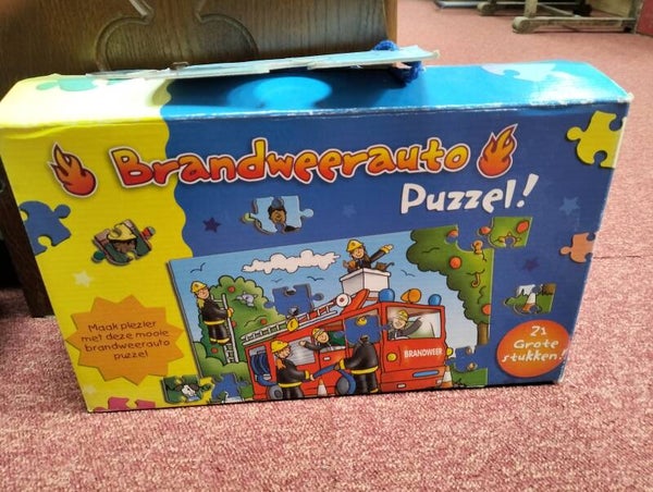 Puzzel Brandweerauto 21 grote stukken