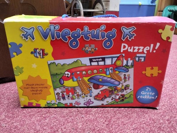 Puzzel vliegtuig 21 grote stukken