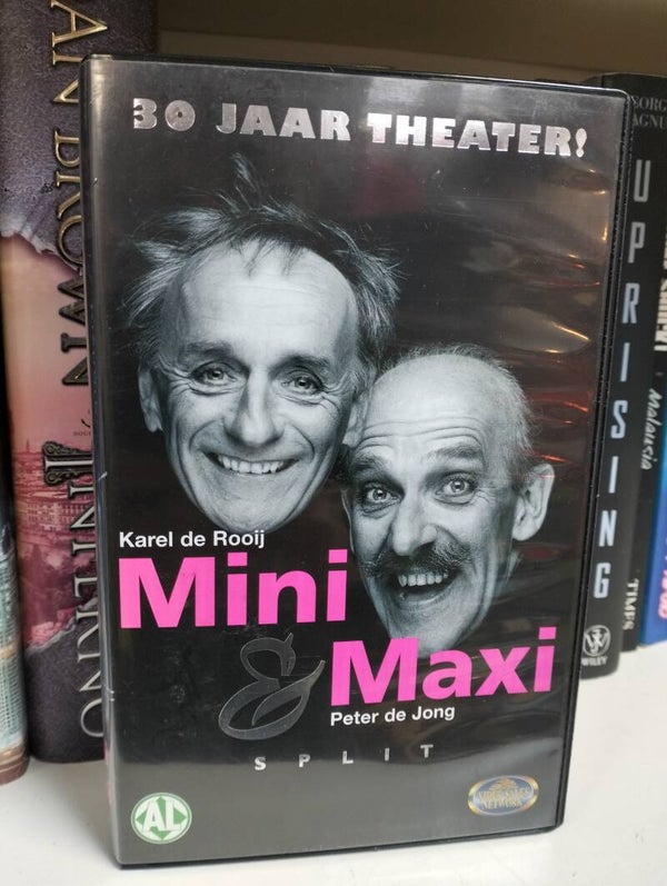 VHS videoband Mini en Maxi split 30 jaar theater