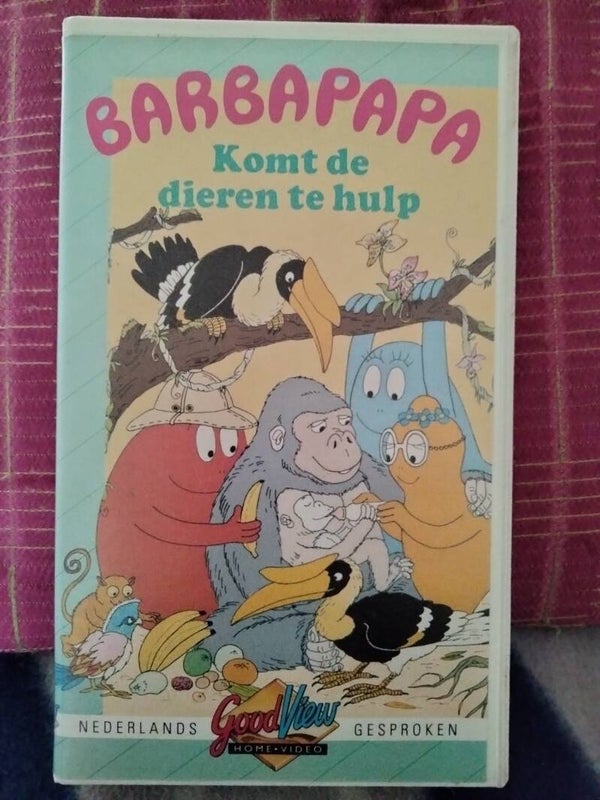 VHS videoband Barbapapa komt de dieren te hulp