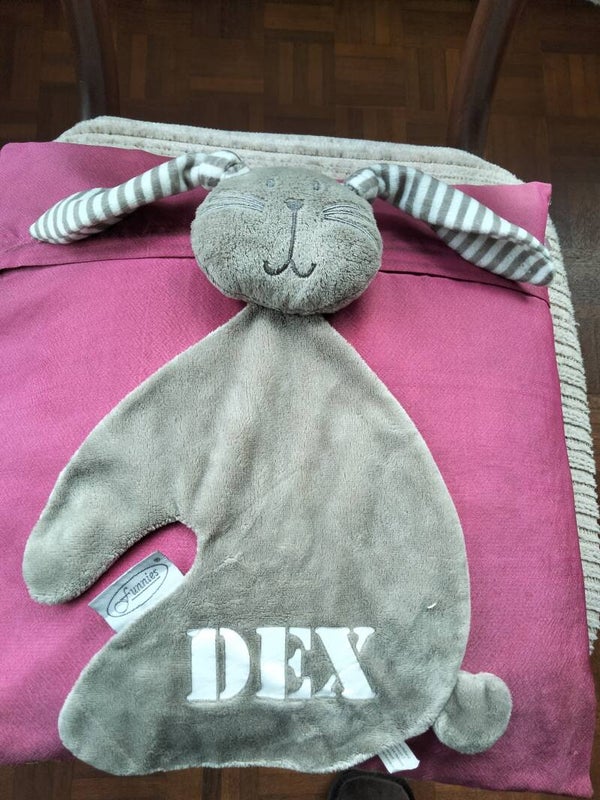 Knuffeldoek konijn Funnies met naam DEX