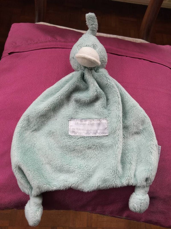Knuffeldoek Eend licht groen Babies