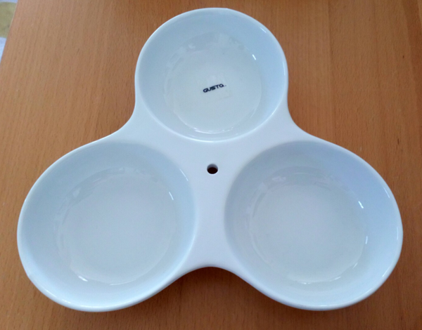 Hapjesschaal wit Gusta