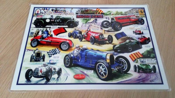 Bugatti racing car placemat
