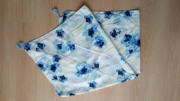 Shawl vierkant blauwe bloemen