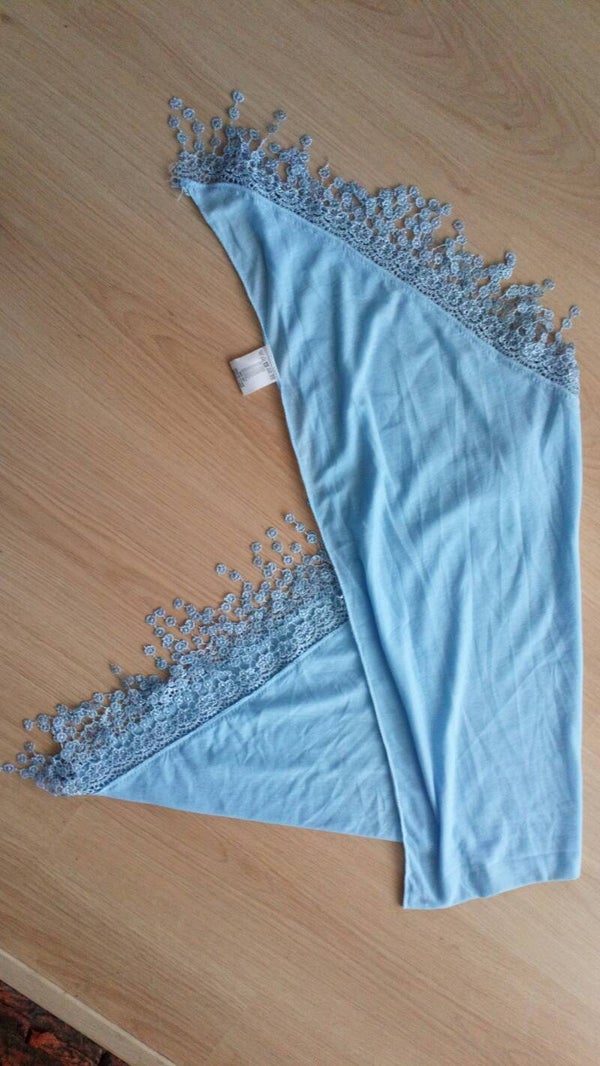 Sjaal driehoek lichtblauw