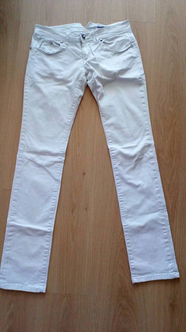 Spijkerbroek wit Phard met strass, maat 30/30