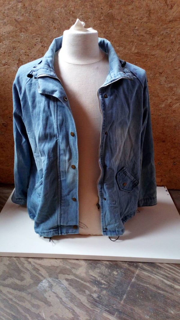 Spijkerjack Ming Ren, maat 4XL maar valt als L-XL