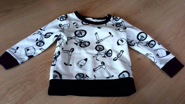 Trui H&M fiets / step / pet maat 92