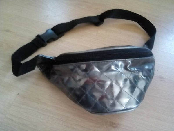Waist bag silver colored