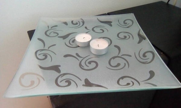 Decoratieve schaal van glas 