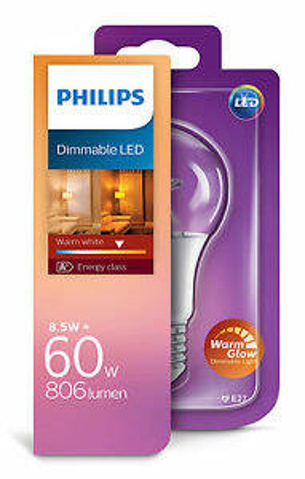 Philips dimmable led warm white 60w 806 lumen