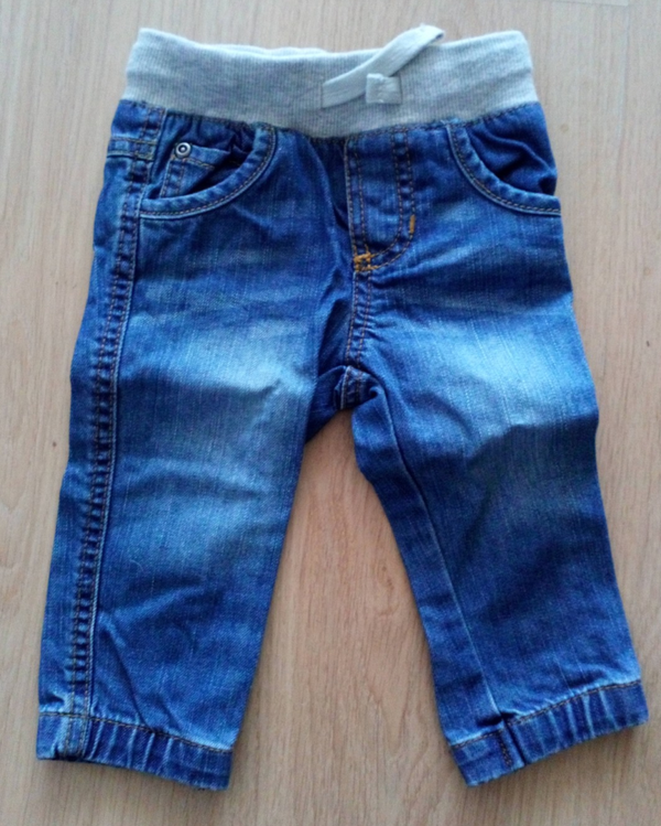 Spijkerbroek / jeans met band Hema, maat 74