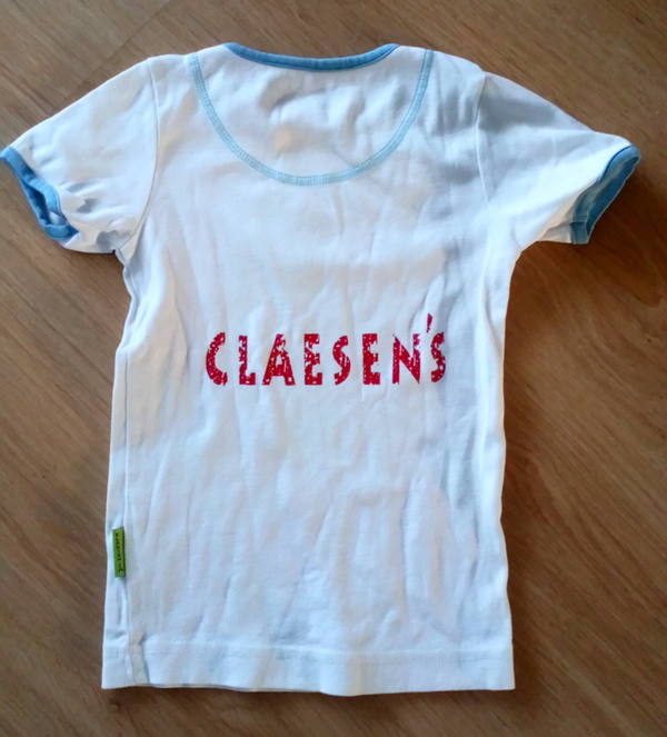 T-shirt Claesen's wit, maat 92/98