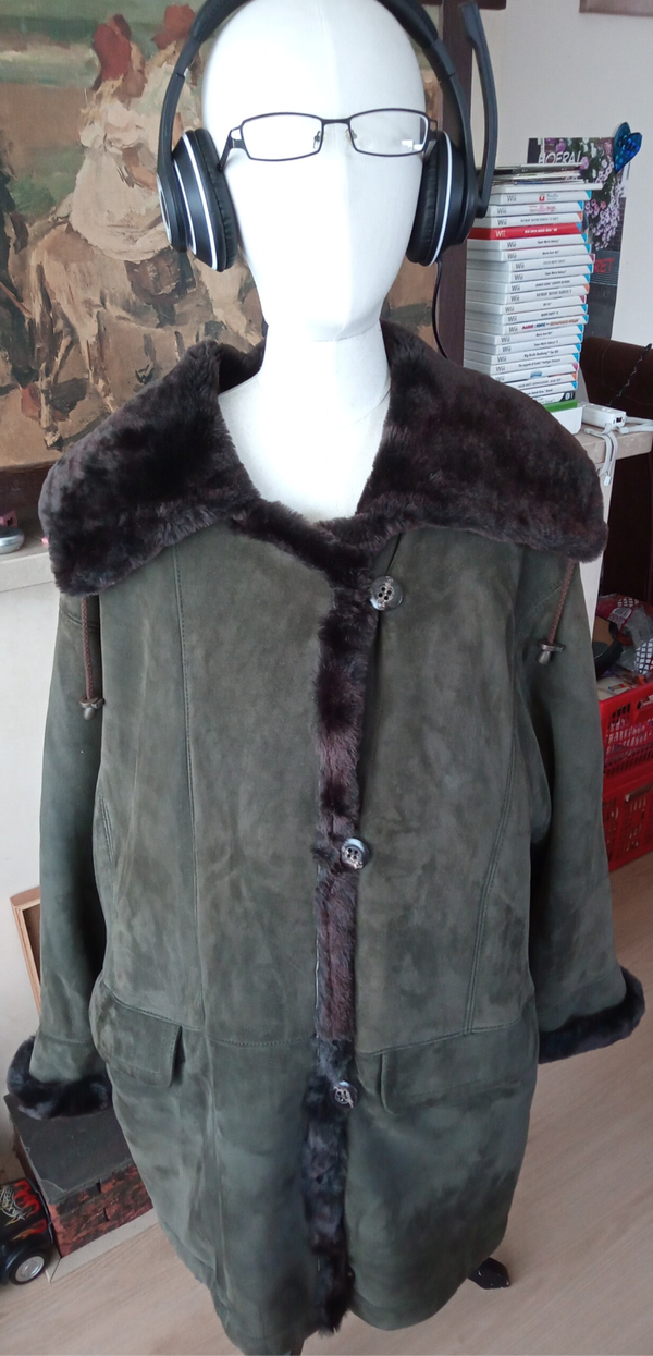 Lammy Christ groen geheel gevoerd !! maat 42