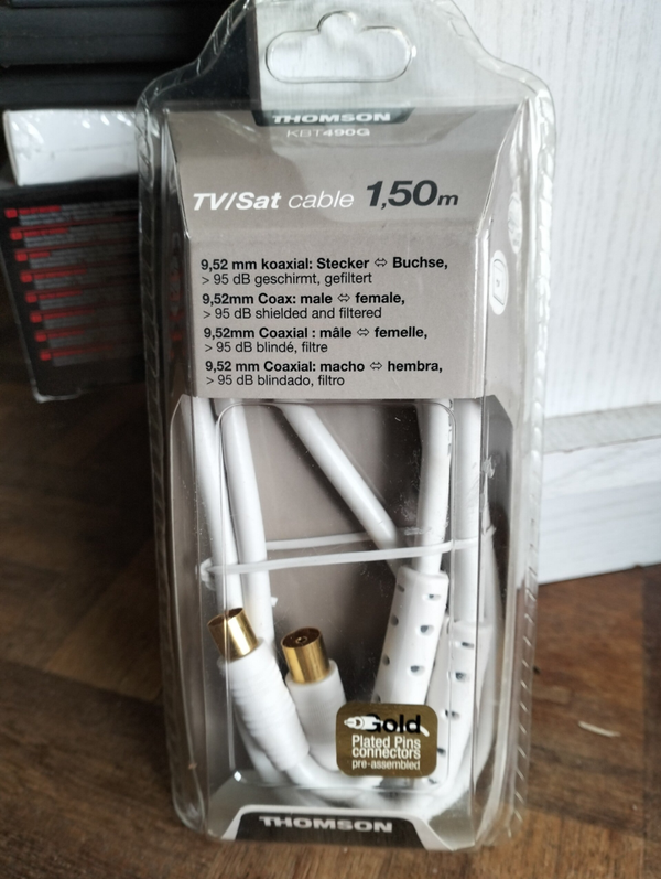 Tv / Sat kabel 1,50m Thomson Gold