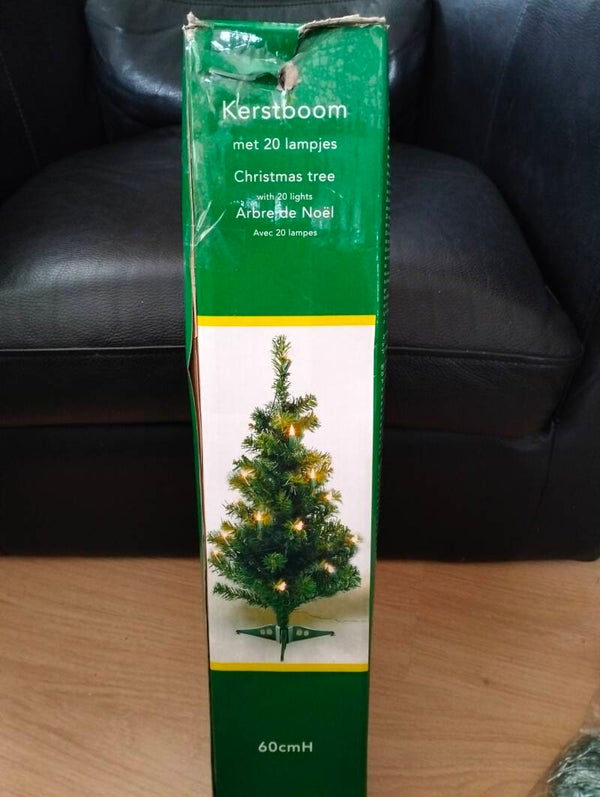 Kerstboom klein met 20 lampjes