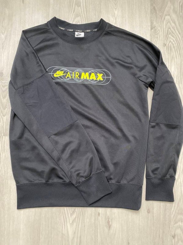 NIKE AIR MAX crewneck sweatshirt - black and green