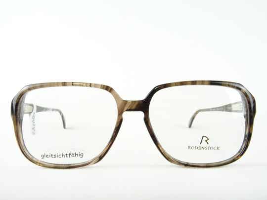 Rodenstock solide Herrenbrille Kunststoffgestelle braun mit Federbügeln große Glasform Gesamtbreite 145mm EB1080