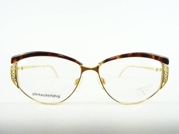 Valentino 345 Damenbrillen Designerfassung gold-braun große Butterfly-Cateye Gesamtbreite 138mm EB1037