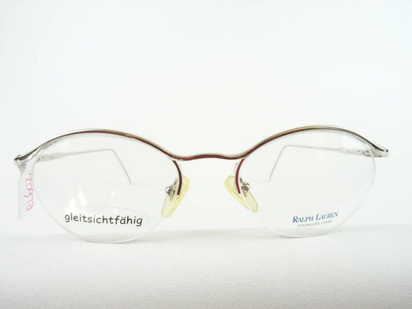 Ralph Lauren Designerbrille Brillengestelle für kleines Gesicht Damen Brillenfassungen halbrandlos silber Gr. S 123mm RL607S