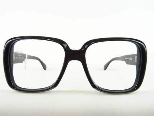 Silhouette Brillengestell seltene Damen-Vintagebrille große kastige Form ausgefallen dunkelblau Breite 143mm EB1123