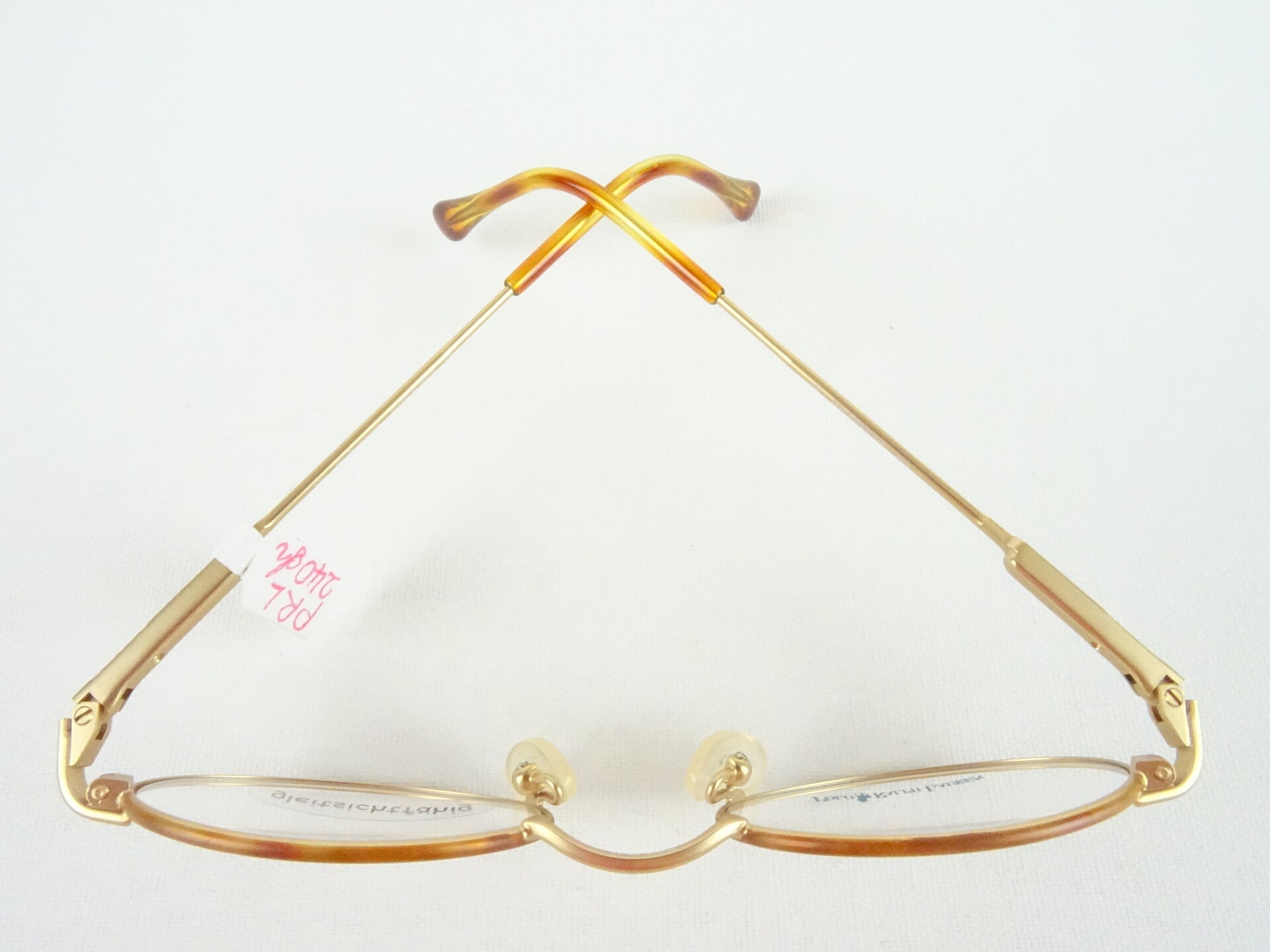 Polo Design Ralph Lauren havannabraungold ovale Brillengestelle stabile Metallfassung Gr.