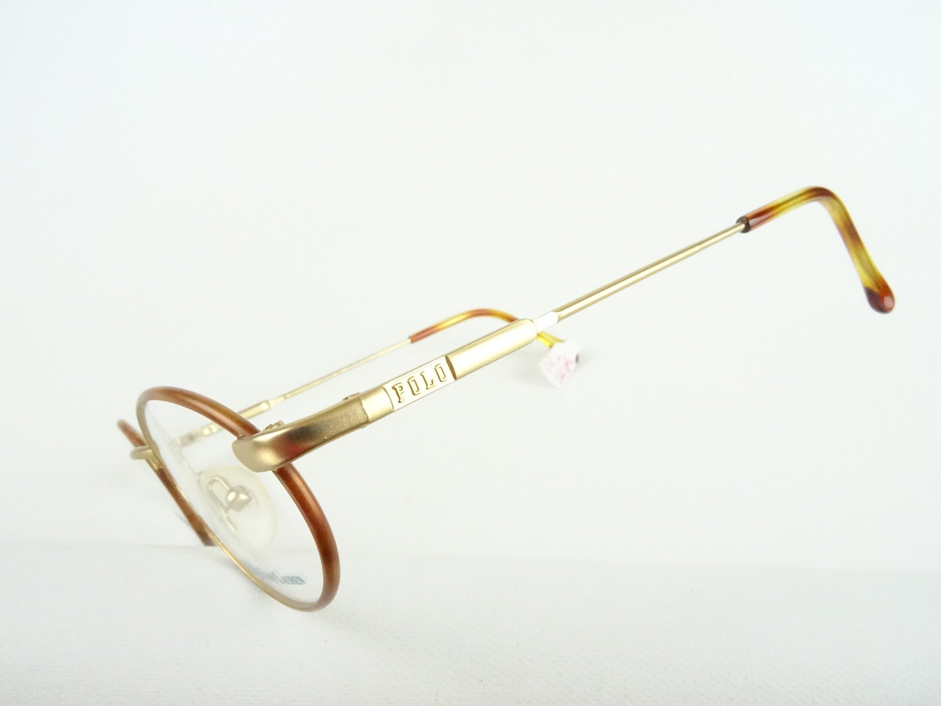 Polo Design Ralph Lauren havannabraungold ovale Brillengestelle stabile Metallfassung Gr.