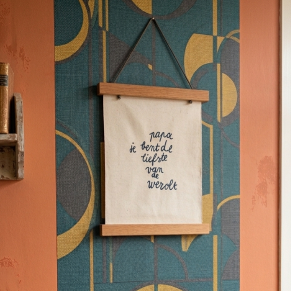 Borduursel op mooie stof (20x25cm)