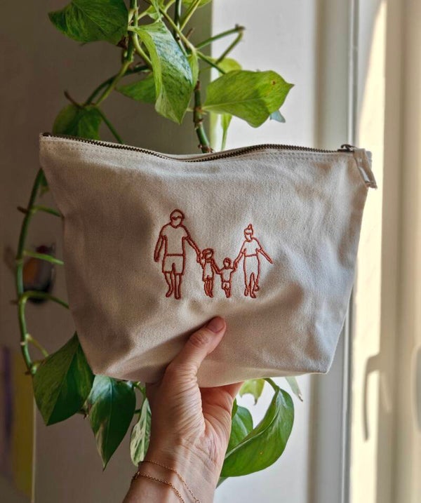 Toilettas lijntekening, eigen handschrift of tekening