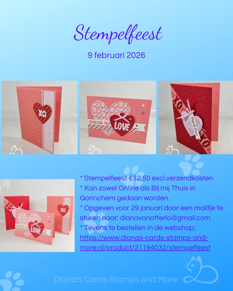Flyer Stempelfeest februari 2026, Diana van Otterlo©, 