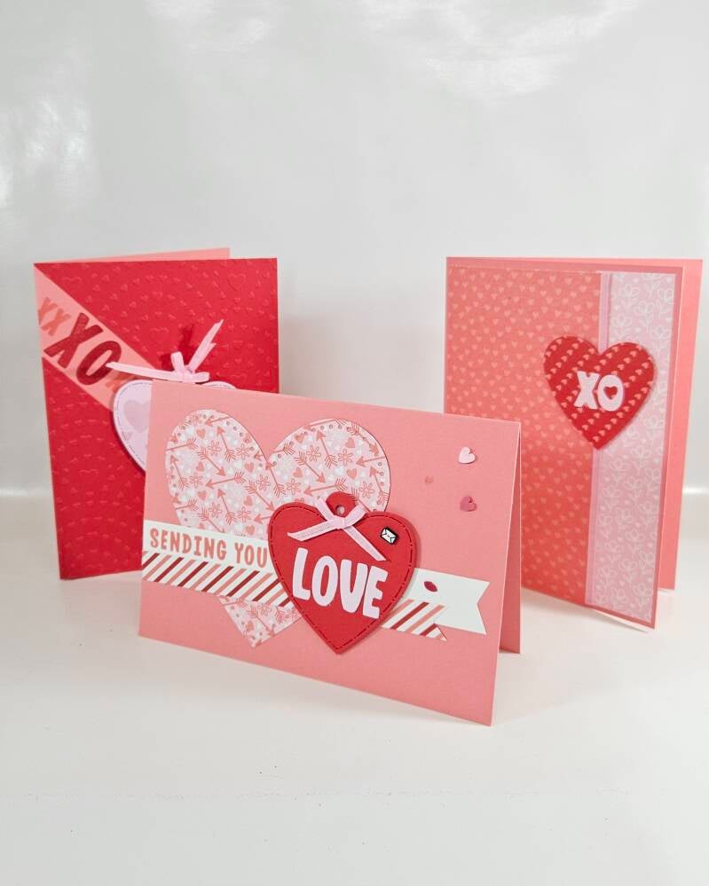 Overzicht van drie kaartjes gemaakt door mij met de collectie Made with Love