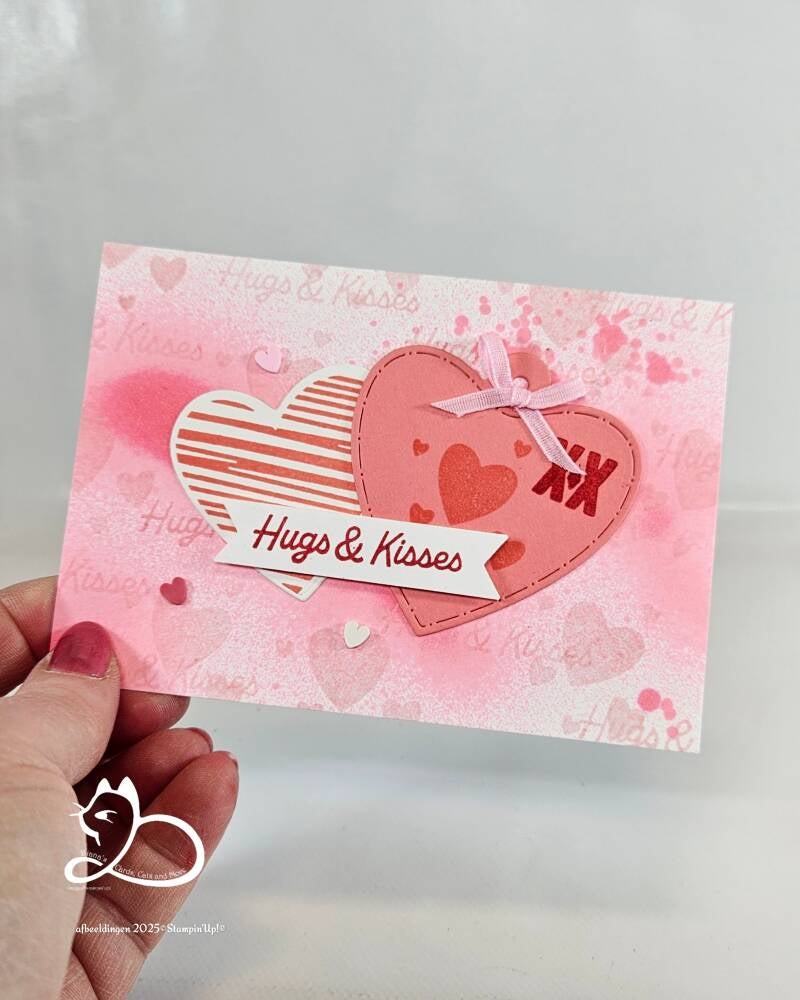 lief kaartje met de set Endless Love dat je kunt komen maken tijdens de creabeurs gorinchem bij kraam 51 van Diana's Cards Stamps and More waarbij je een leuk techniekje leert en de nieuwe Stampin'Positioner kunt proberen