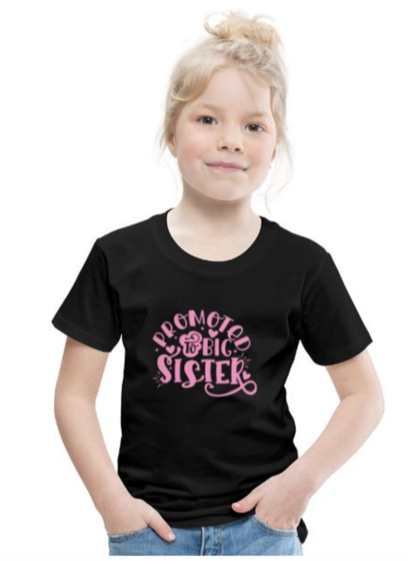 T-Shirt met Big sister in roze