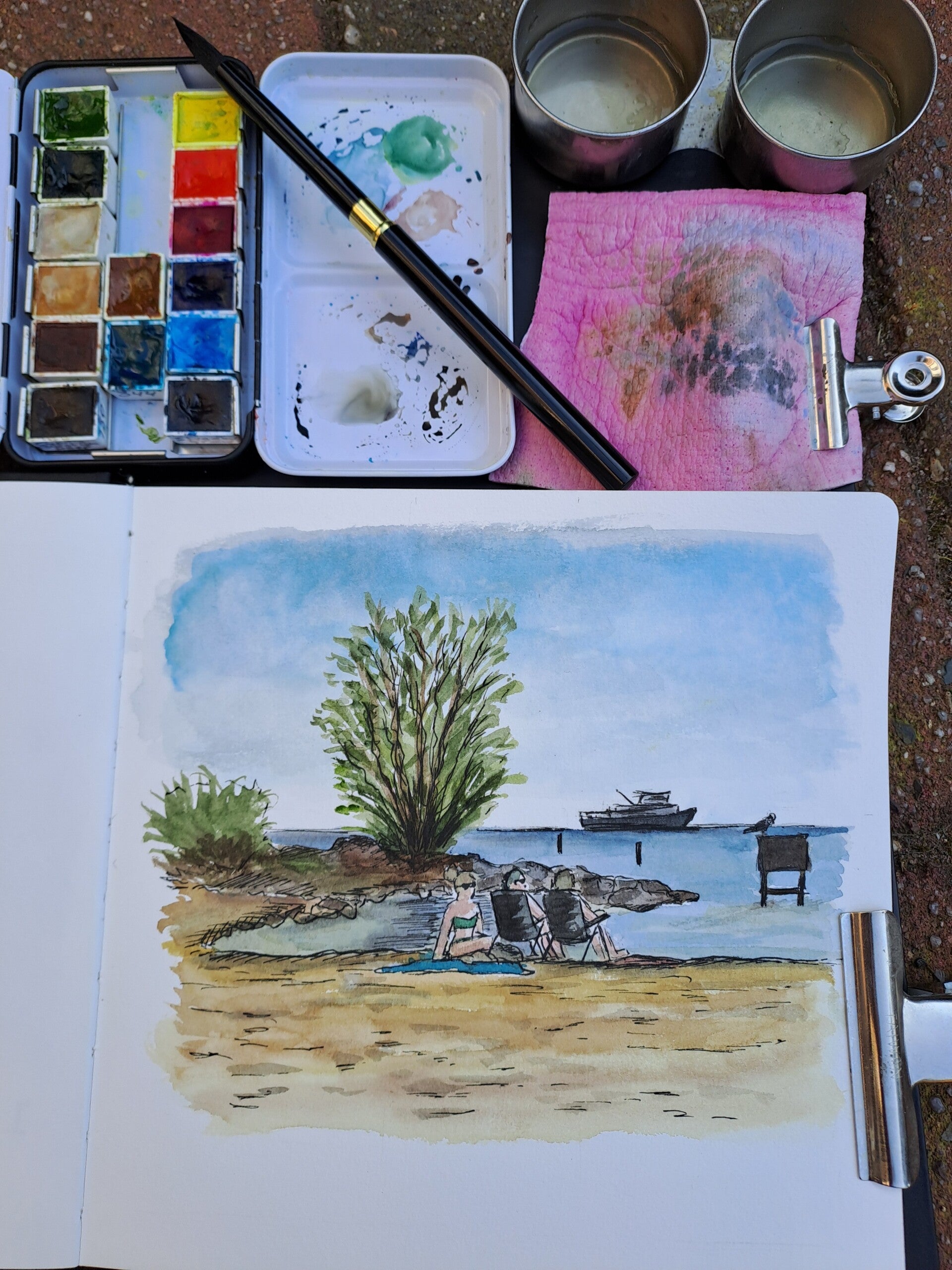 Urban sketching met Roman Szmal aquarelverf