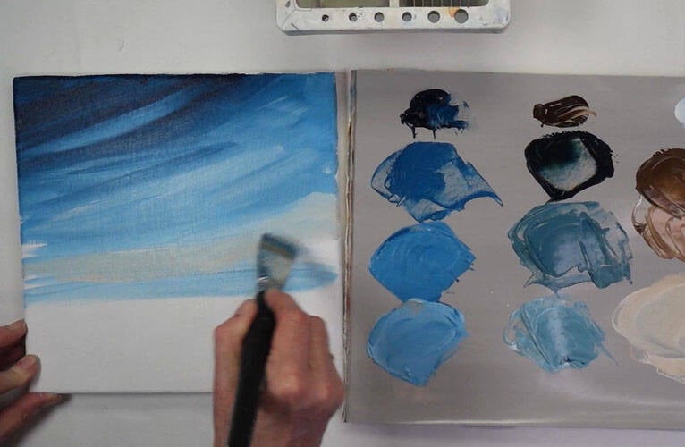 Schilderen met acrylverf stap voor stap zeegezicht schilderen