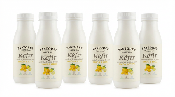 PASTORET Pack 6 Kéfir bebible de leche de vacas de pasto con limón y yuzu 250 g