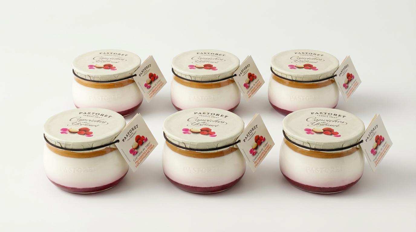 PASTORET Pack 6 Caprichos de yogur con frambuesa, lichi y pétalos de rosa 150 g