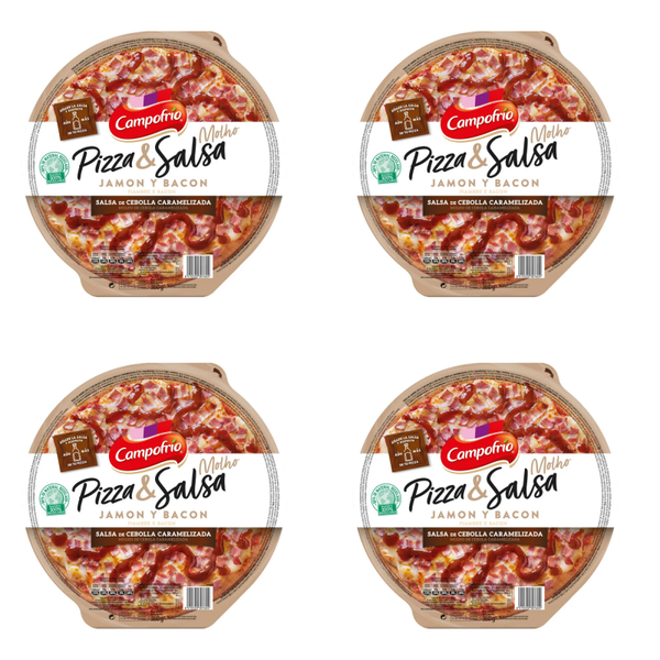 Pizza fresca Campofrío Jamón y Bacon 360 g – Pack refrigerado (2 o 4 unidades)
