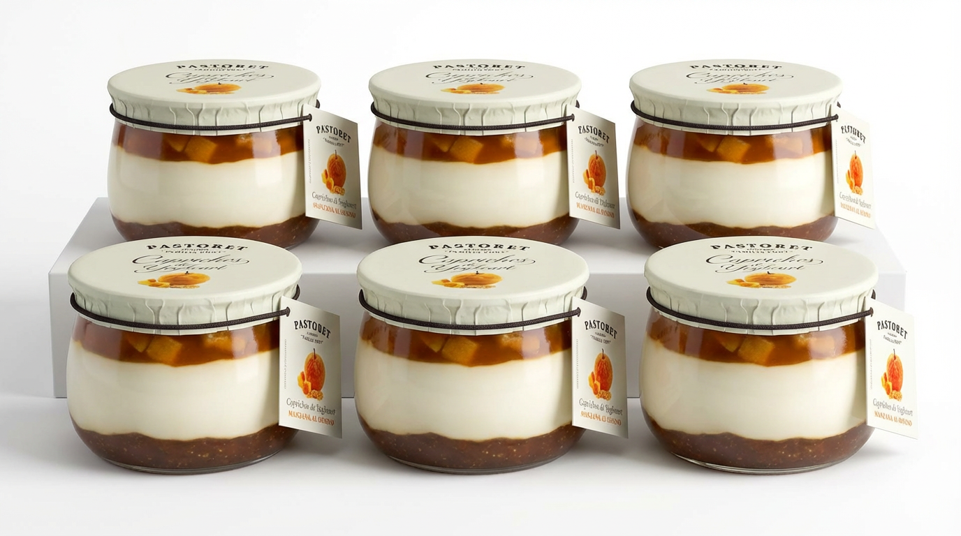 PASTORET Pack 6 Caprichos de yogur griego con manzana al horno 150 g