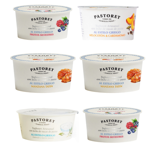PASTORET Pack 6 Yogures estilo griego artesanales sabores variados