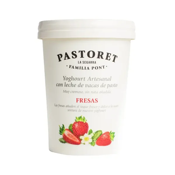 PASTORET Yogur artesanal cremoso con sabor a fresa 500 g