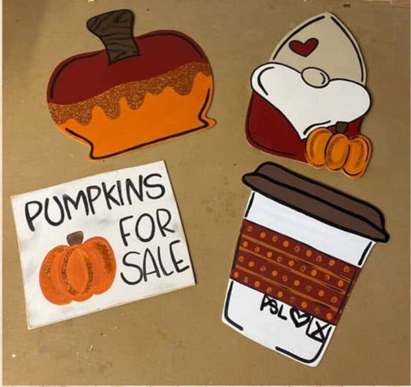 Orange and Red Fall Door Swag Set
